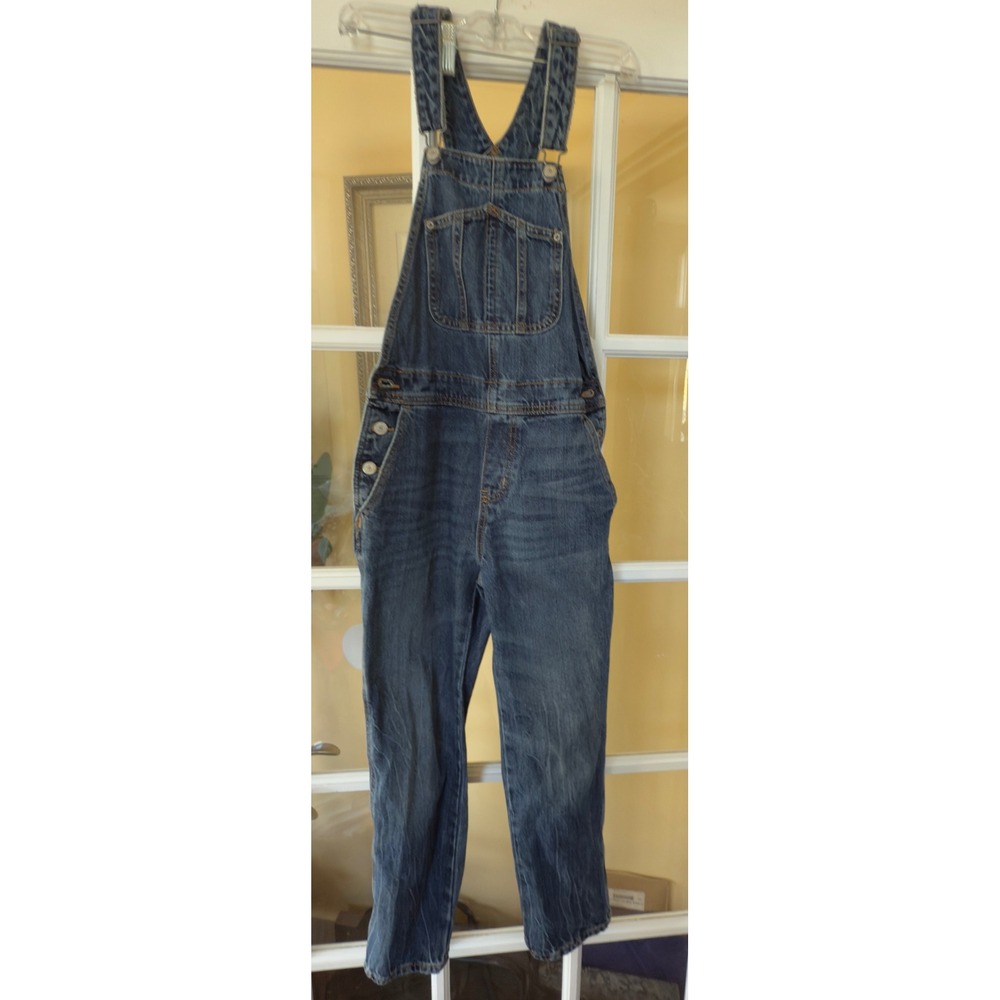 Old Navy Womens Denim Bib‎ Overalls Dark Indigo Modern Rinse Cotton Size 0